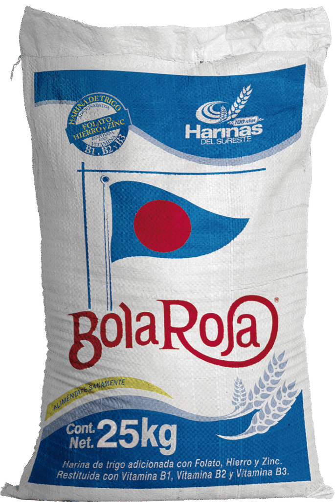 Bola roja harina de trigo